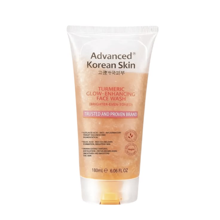 advanced korean skin turmeric glow enhancing face cleanser– 180ml