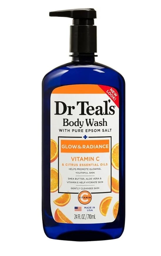 dr teal's epsom salt body wash vitamin c and citrus oils, 710 ml dr teal's epsom salt body wash vitamin c and citrus oils, 710 ml