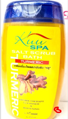 kuu spa salt turmeric skin body scrub 450ml