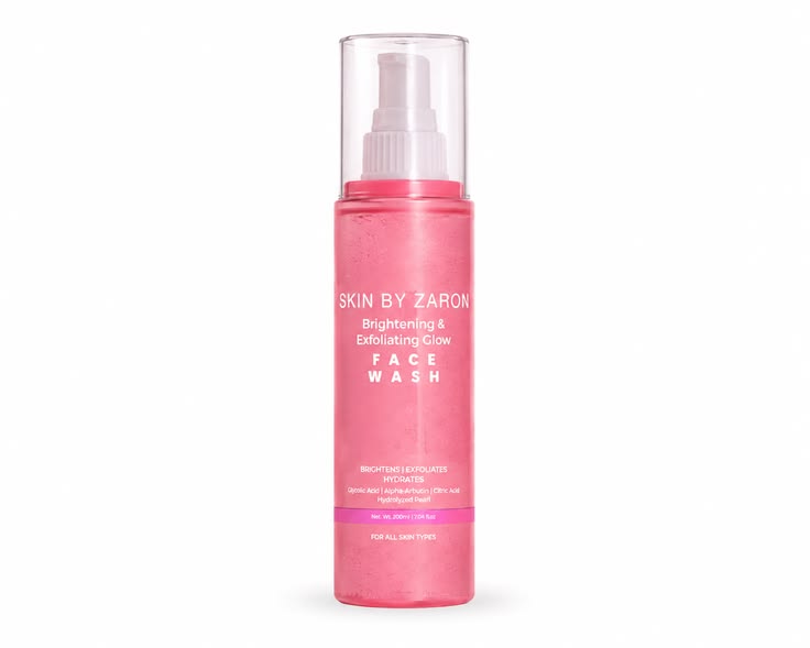 skin by zaron brightening & exfoliating glow face wash